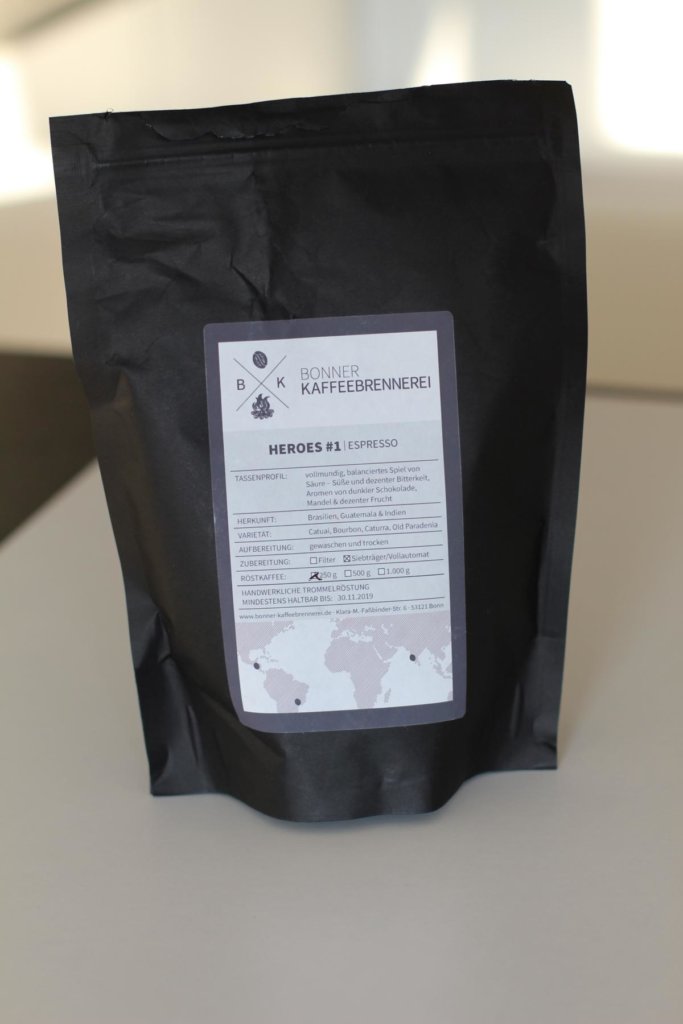 Im Espresso Test: Espresso von der Bonner Kaffeebrennerei